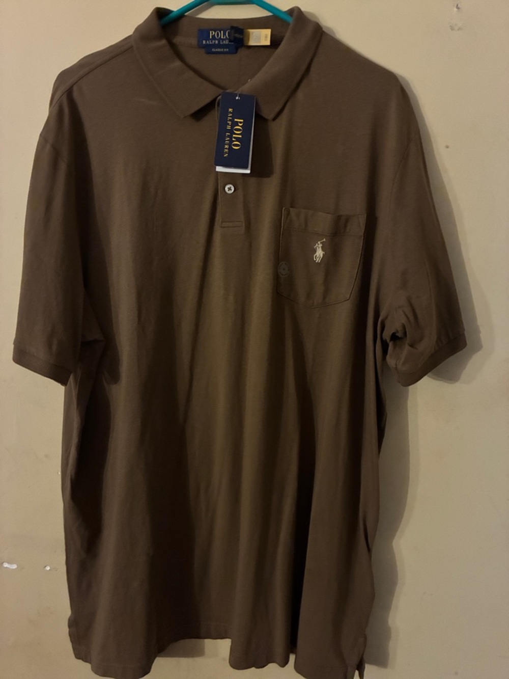 Polo by Ralph Lauren Brown Short-Sleeve Pocket Polo